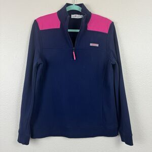 Vineyard Vines Martha’s Vineyard Canvas Shoulder Shep Pullover 1/4 Zip Sweater L